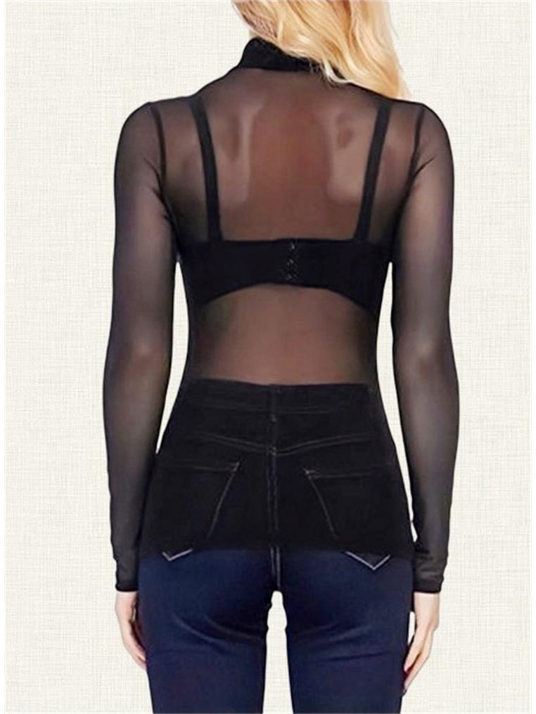 European & American Mesh See-Through Women's Versatile T-Shirt (2023)