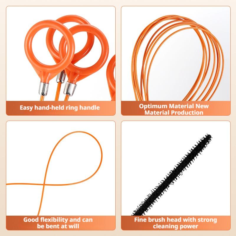130/81cM Car Drain Dredge Cleaning Scrub Brush Auto Sunroof Long Hoses Detailing Cleaning Tool Spiral Cleaning Brush Drain Clean