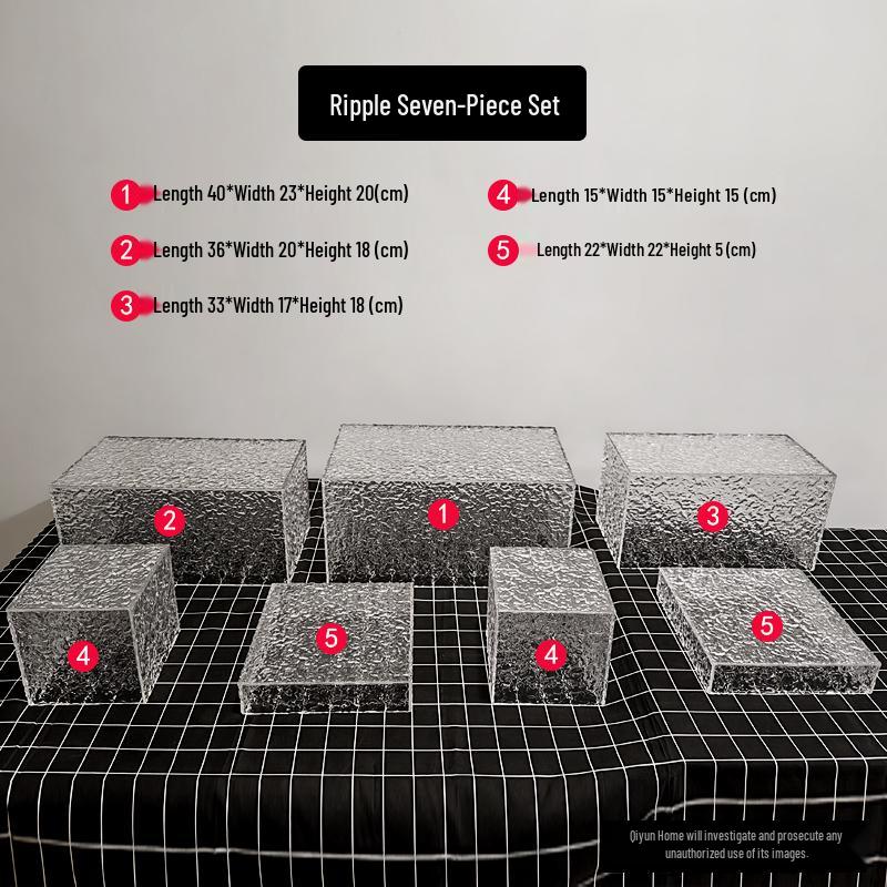 Acrylic Ripple Dessert Display Stand for Weddings and Buffets