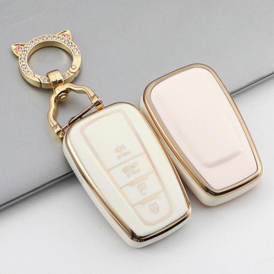 TPU Remote Key Cover Case Fob Holder for Toyota Camry RAV4 Prius C-HR 4 buttons