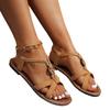 Foreign trade summer new flat-bottomed beach sandals 2025 large size open-toed muffin casual sandals female wish