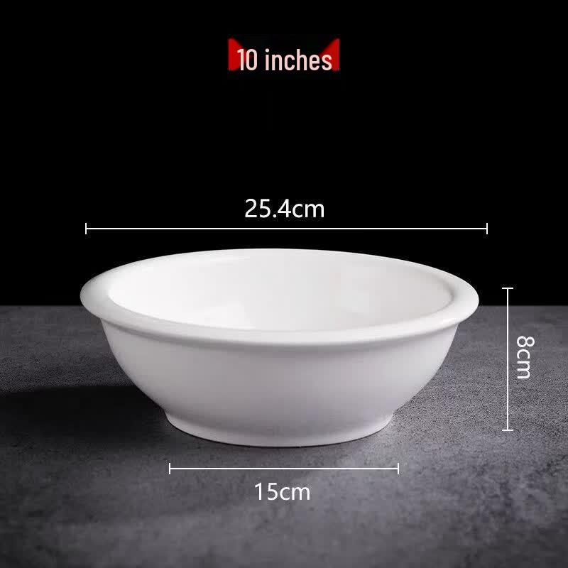 Zhi Shi Pure White Ceramic Soup Bowls