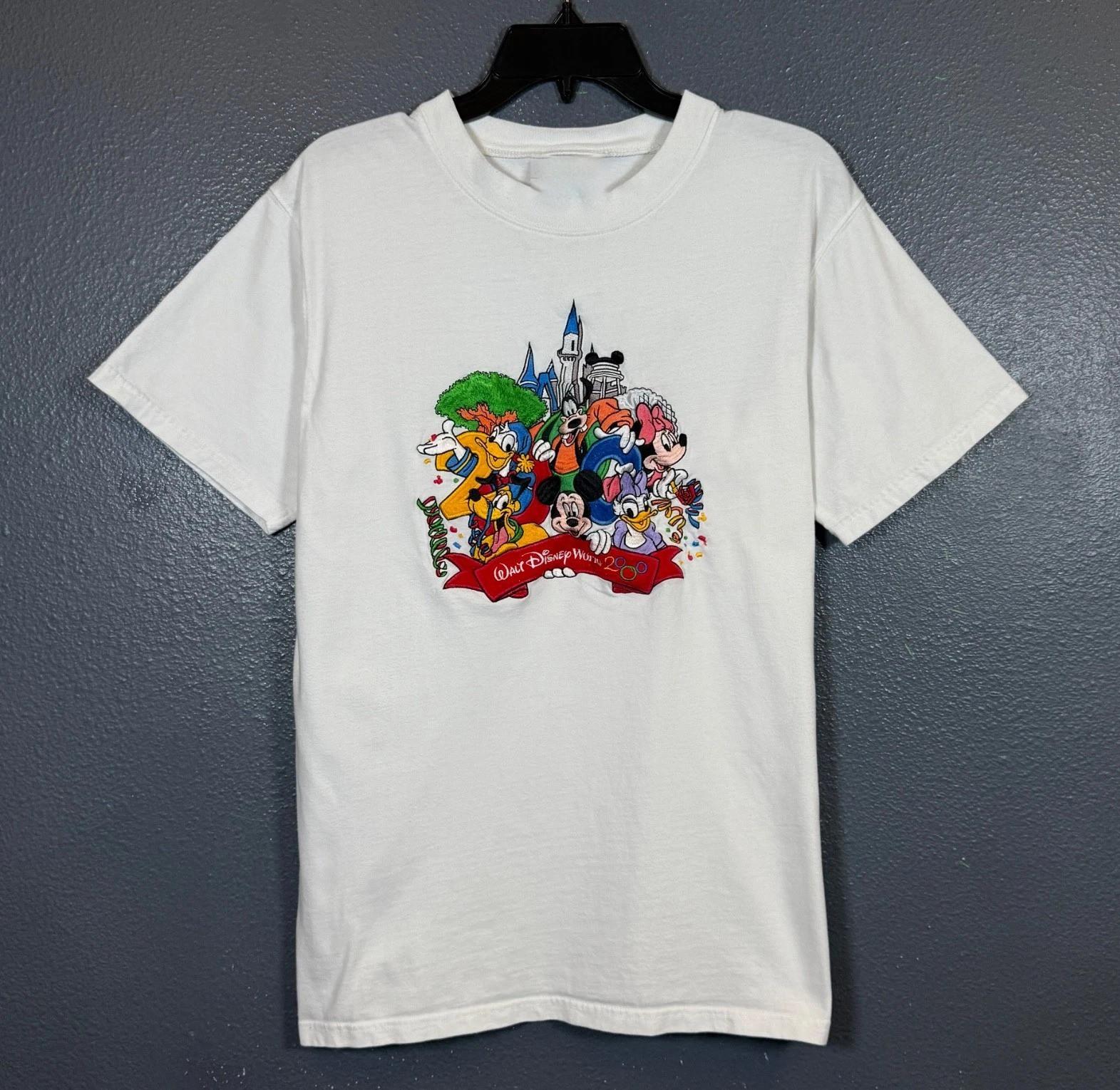 Футболка с логотипом Walt Disney World 2000 Y2K Размеры S-5XL Печать DTG L