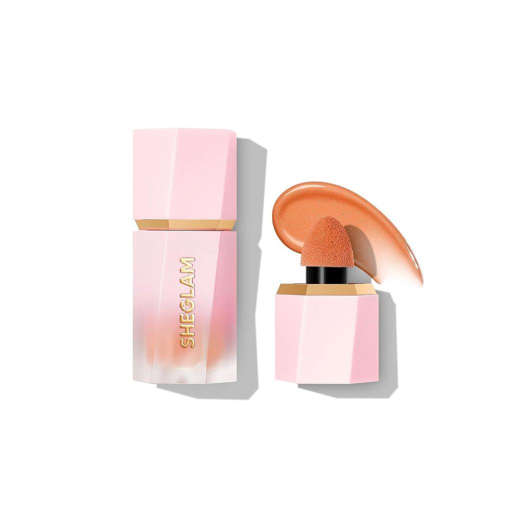 SHEGLAM Color Bloom Tekutá tvářenka Všechny 25 barev Matný/Třpytivý 2 textury Snadná aplikace houbičkou Zkracuje střed obličeje Červenost Rozměr Bez zvířat (Pluj dál)