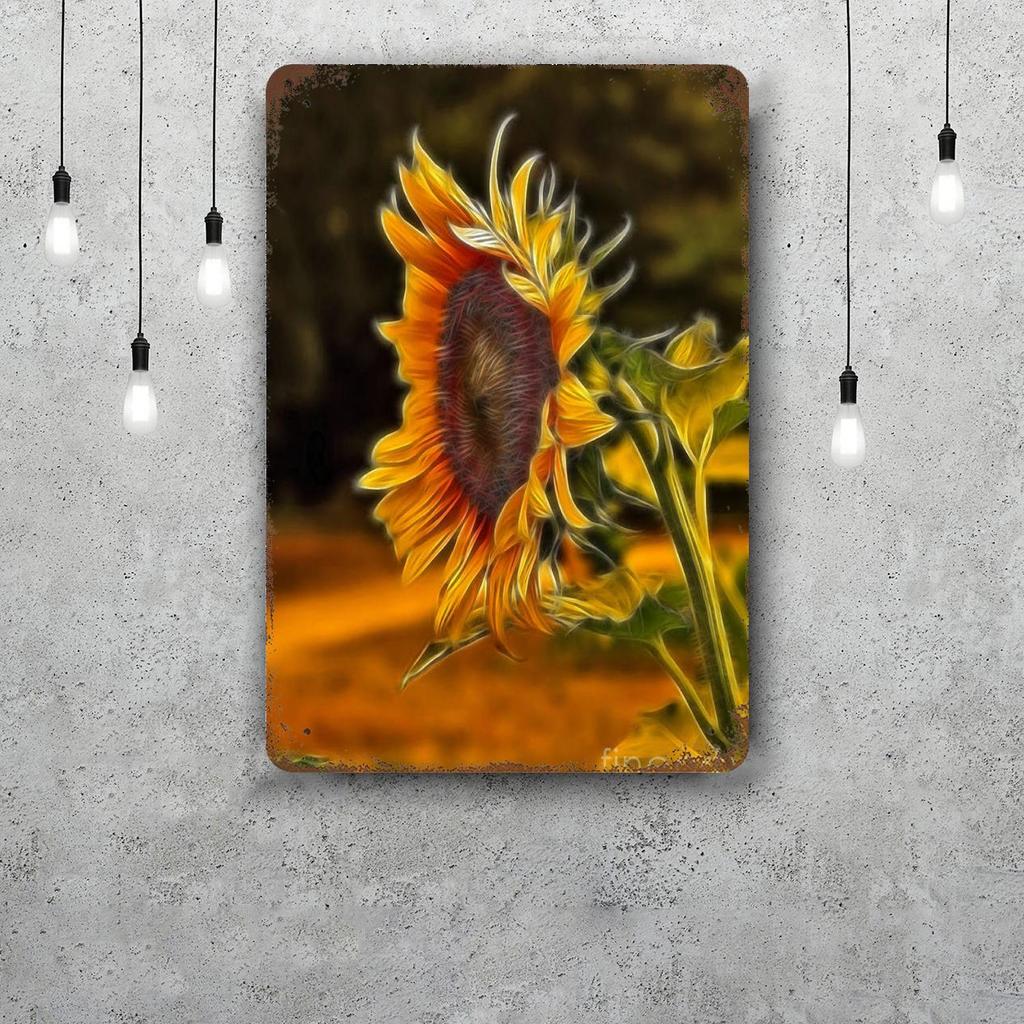 Sunflower Vintage Tin Sign Home Decor Wall Decor Art Wall Mural Room Decoration Decor Retro Metal Sign Plate Bar Posters