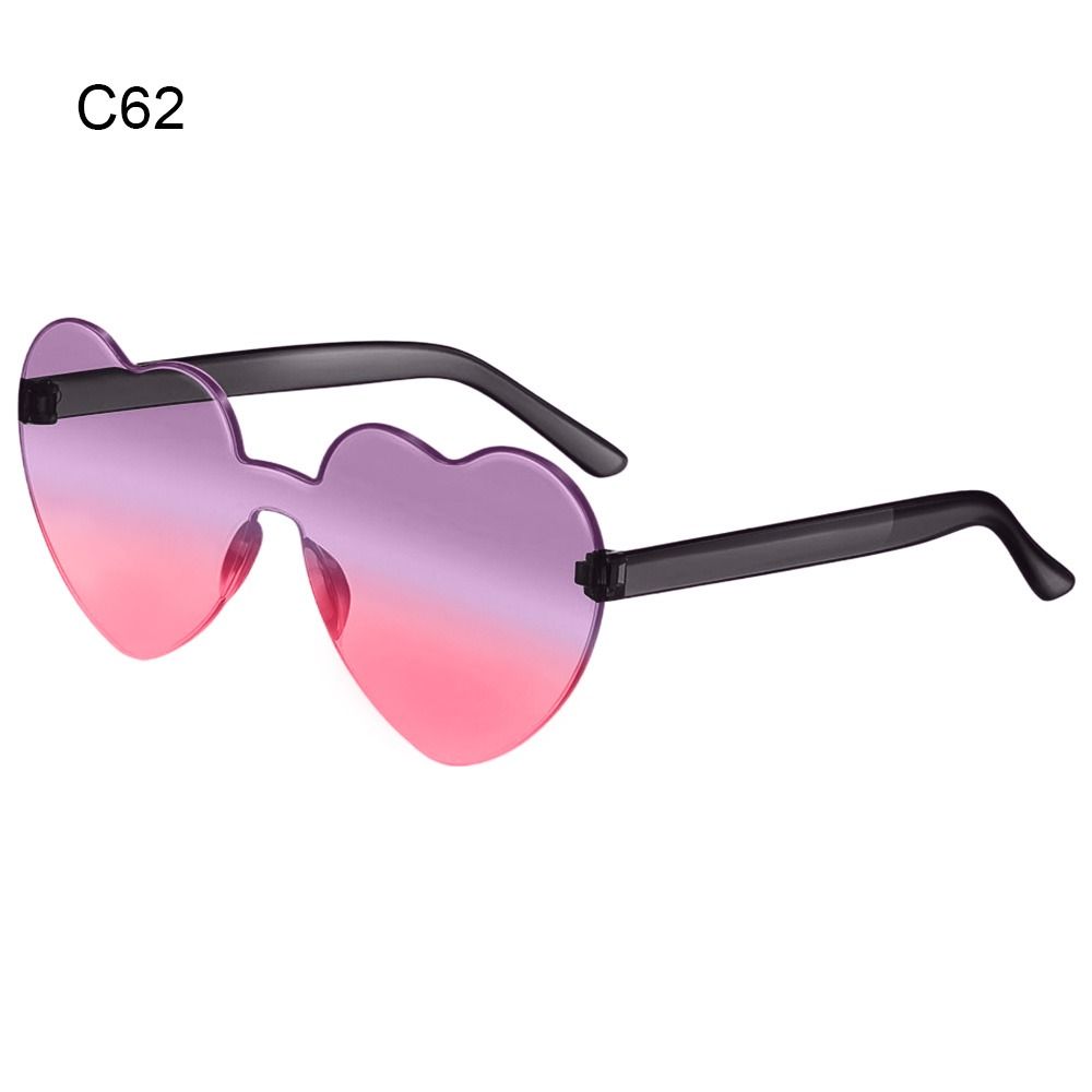 Heart-shaped Sunglasses Colorful Heart Glasses Gradient Lenses Candy Color Shades, Funny Party Sun Glasses for Adults