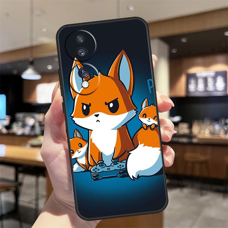Anime Funny Fox Case For Honor Magic 5 6 7 8 Pro Honor 200 400 50 70 90 Lite X8b X8c X9b X9c X9d Win RT Cover