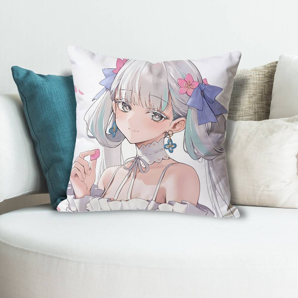 JJinhsi WWuthering Waves Anime Celebrity Merchandise AllMatch Printed Pillow Case Sofa Car Office Room Decoration Protector