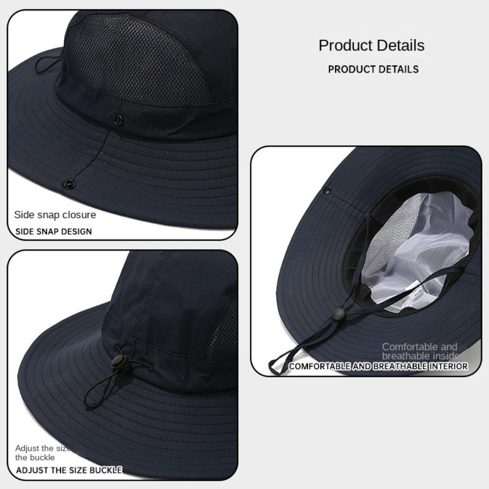 Quick-dry Folding Bucket Hat Nylon Hiking Cap Casual Sun Hat Climbing