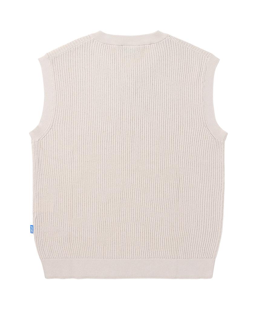 Ucla Men'S Free Knit V-Neck Vest [Lt-Beige](Ua4Ve01_23)