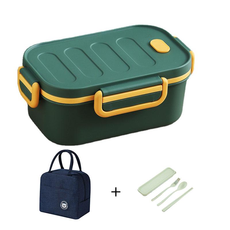 1000 ml tragbare Lunchbox, 2-lagig, mikrowellengeeignet, Bento-Box für Arbeit, Lebensmittel, Schule, Studenten, Erwachsene, Lebensmittelbehälter, frische Lunch-Taschen