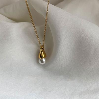 Collier de perles au design simple et de niche, tempérament polyvalent et style blogueur à la mode, chaîne de clavicule