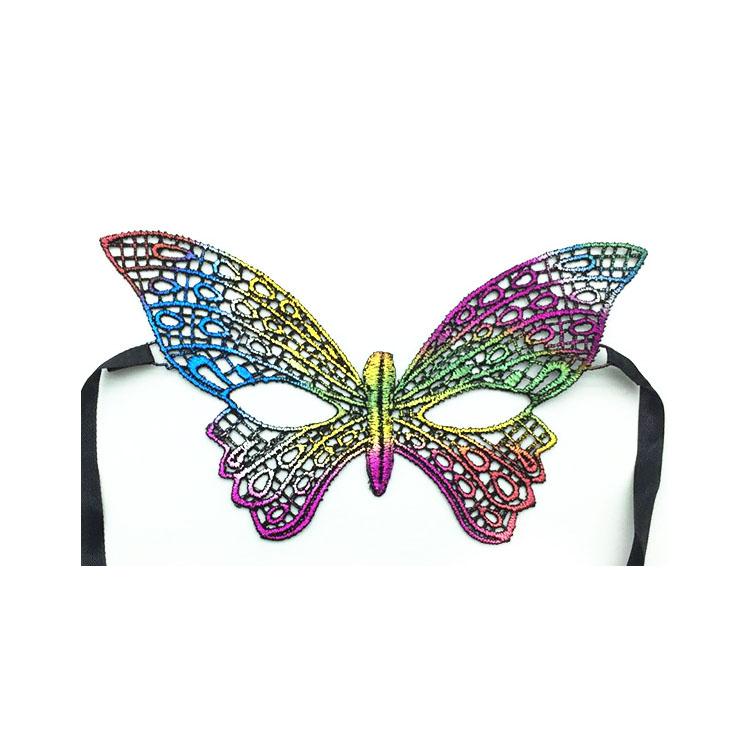 Sexy Cosplay New Halloween Colorful Bronzing Lace Eye Mask Sexy Masquerade Party Unshaped Mask Festival Supplies