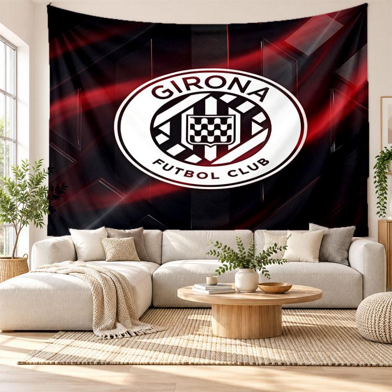 Girona FC Wall Tapestry, Soft Fabric Wall Hanging, Decorative Backdrop For Bedroom Home Wall Art