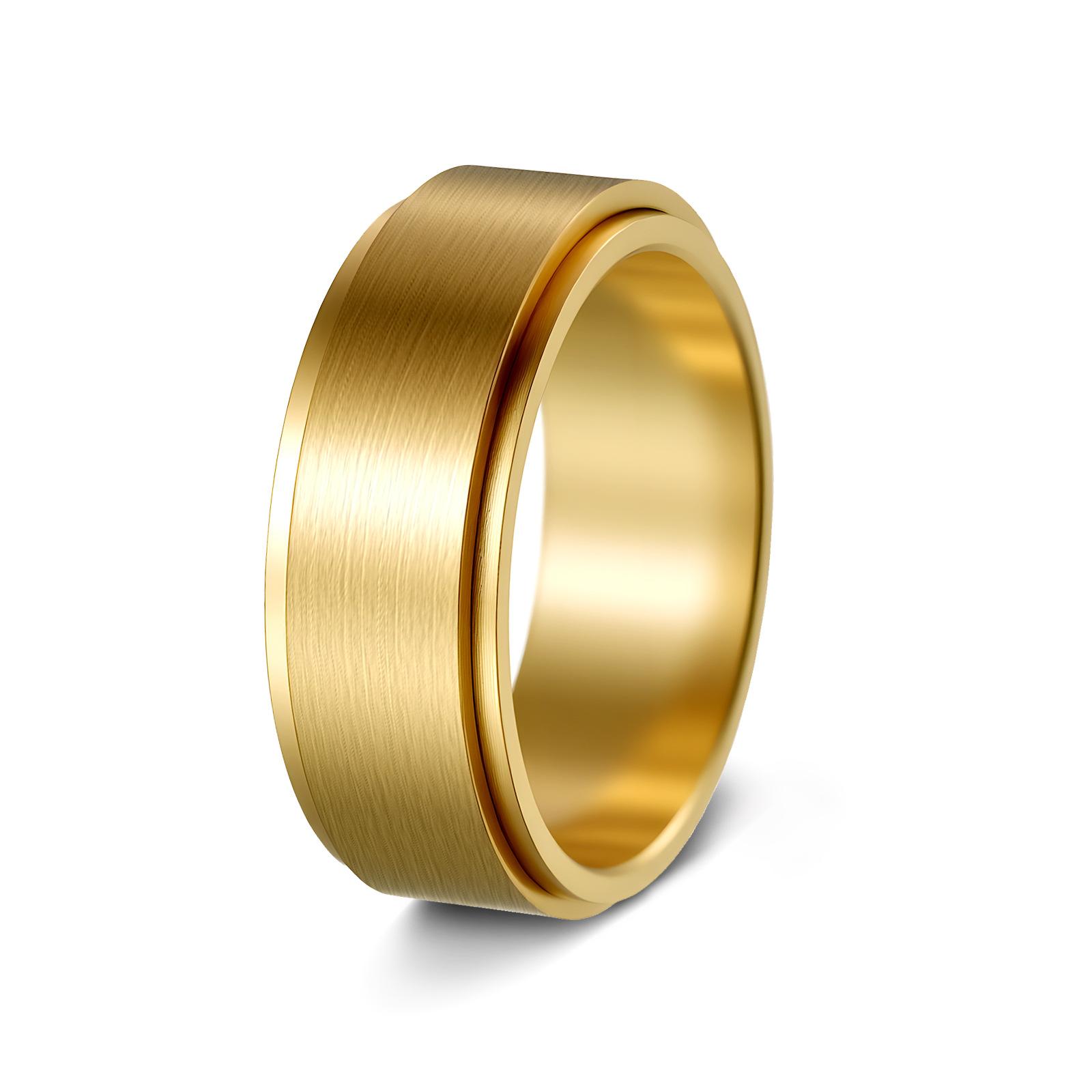 

New 8mm Matte Rotatable European and American Men s Outdoor Ring Stress Relief Jewelry 13