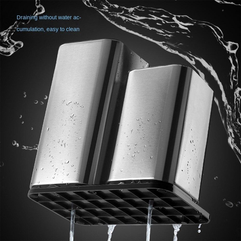 Storage Knife Rack Stainless Steel Knife Rack Drainable Knife Rack Size Kitchen Knife Block Kitchen Supplies Storage Rack
