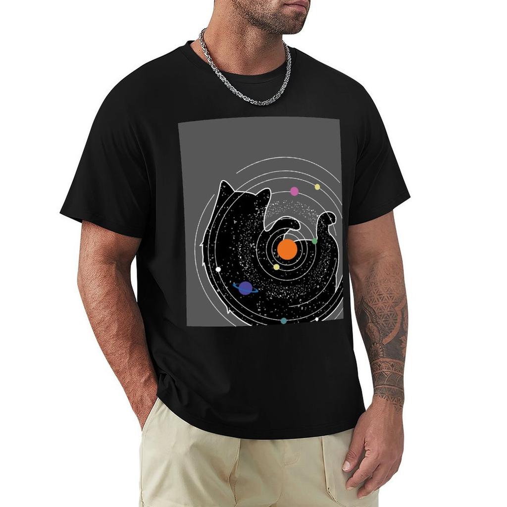 Space cat univers TShirt plain cute tops anime stuff t shirts for men graphic