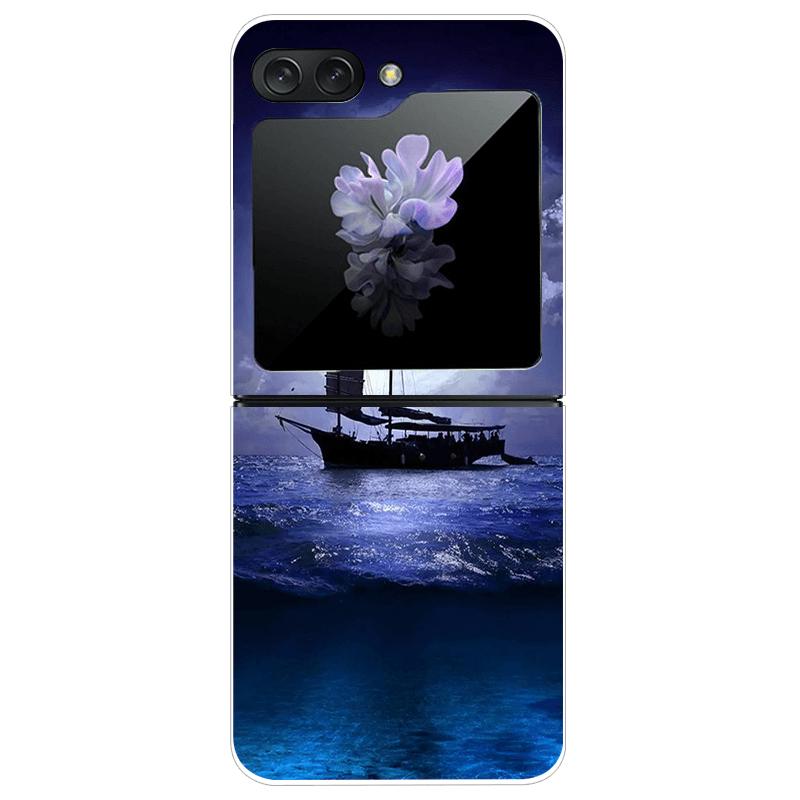 Clear Phone Case For Samsung Galaxy Z Flip7 Fashion Hard PC Silicone Cover For Galaxy Z Flip 7 5G ZFlip7 Transparent Protector