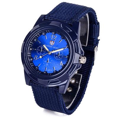 ZooooM Analog Watch with Faux Dial and Band, Military Style, Casual and Stylish (Blue) ZM-MIRITOKE-BL