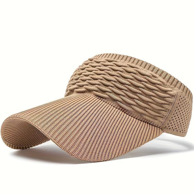

New Fish-Scale Hollow Top Summer Sun Hat, Korean-Style Knitted Baseball Cap, Outdoor Sports Sun Hat One Size