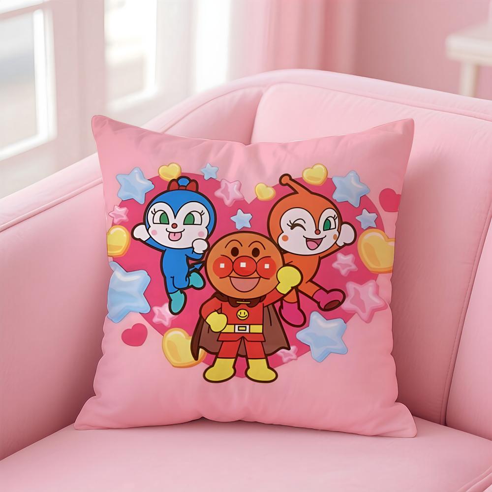 anime A-AnpanmanS Cushion Cover Comfortable Reversible Pillow Cover Ideal for Car Sofa Bedroom & Beyond