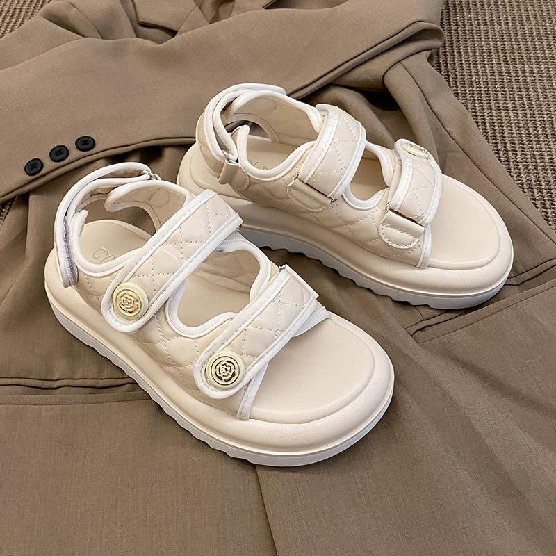 

Женские сандалии на платформе с открытым носком, лето 2022 года, модные удобные пляжные сандалии, дизайнерские сандалии-гладиаторы 40