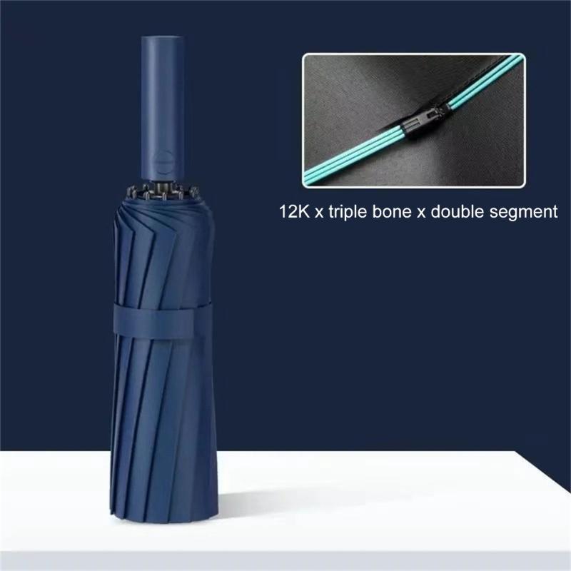 Auto Open/Close Umbrella with 60 Ribs for Comfortable Handle For Sun and Rain Multiple Purpose