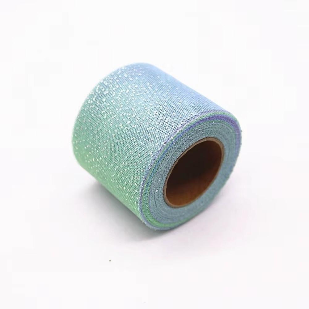 25Yards 6cm Rainbow Tulle Mesh Ribbon DIY Bow Hair Accessory Dress Shower Headwear Organza Fabric Party Supplies