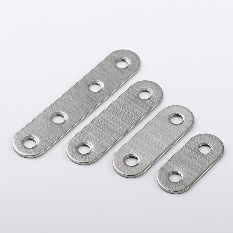 Five silver stainless steel straight bracket, straight bracket corner code for home fixing bracket
