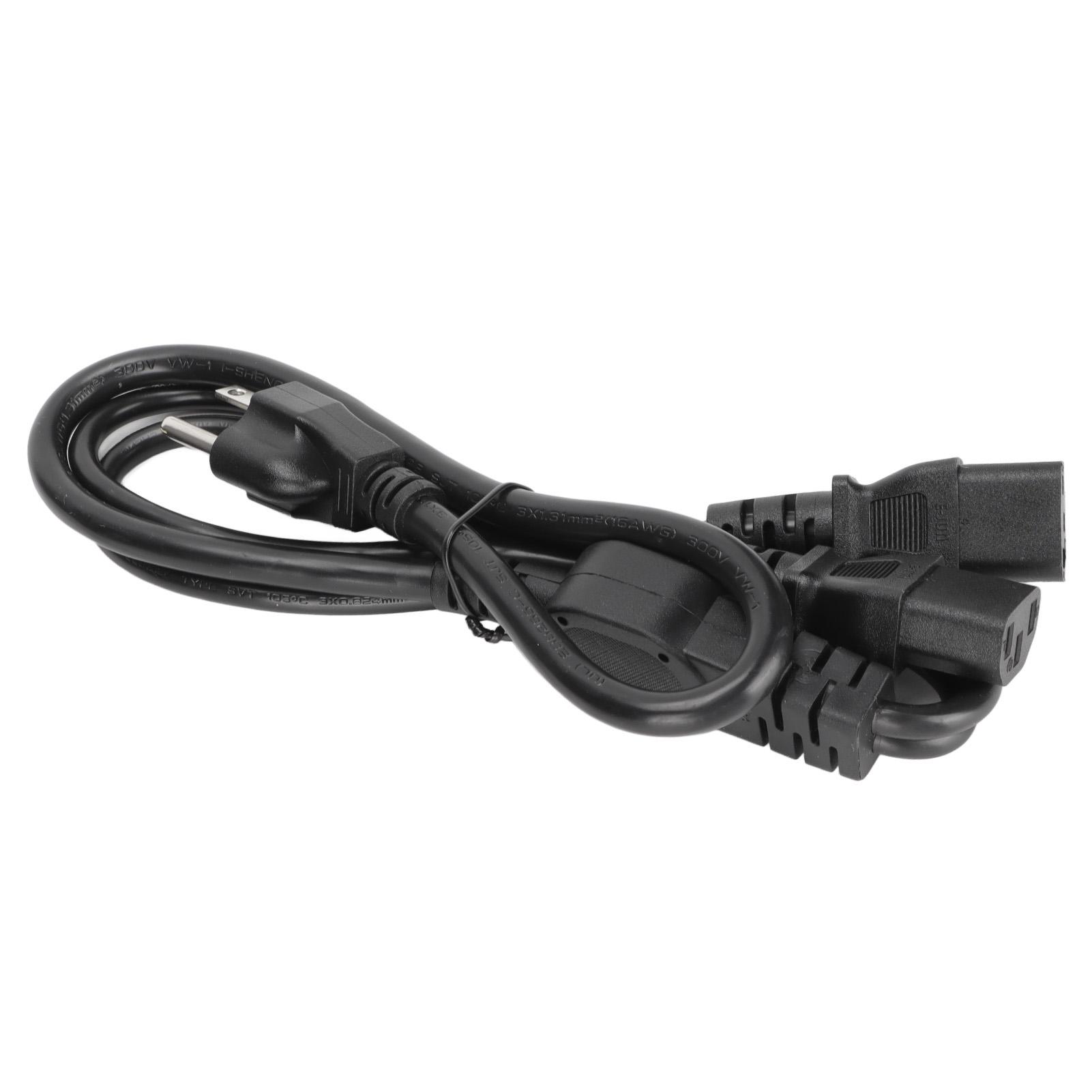 

Компьютерный шнур питания 5-15P вилка к двойному IEC320 C13 гнезду Y-образный кабель для блока питания ПК US Plug