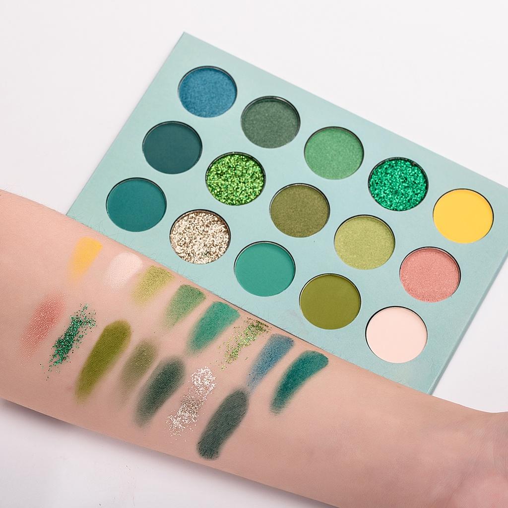 BEAUTY GLAZED Color Board Eyeshadow Palette,Highly Pigmented Matte Shimmer Glitter,Waterproof,Long-Lasting Cruelty-Free