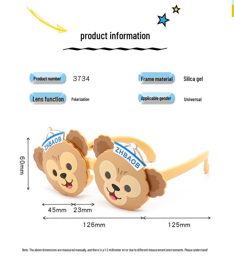 Children's Polarized Flip-Up Monkey Sunglasses with UV Protection