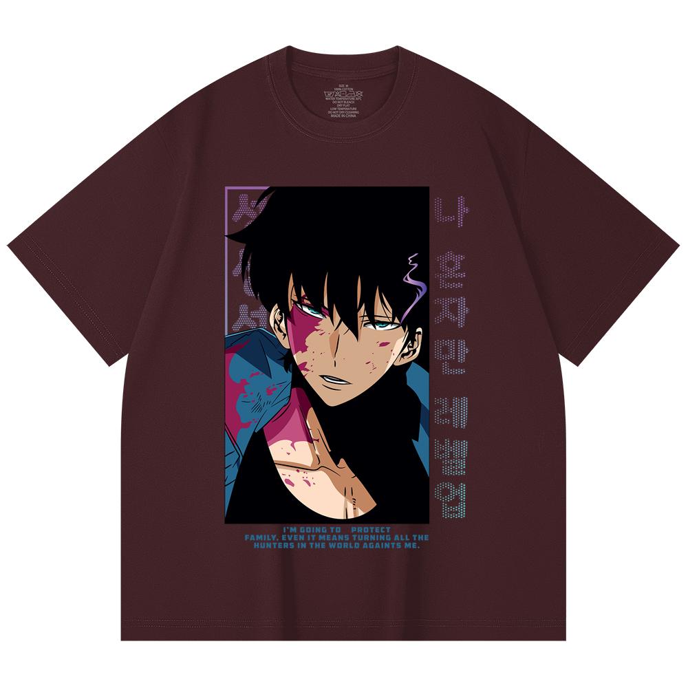 

230 Gsm 100% Cotton Solo Leveling V8 Print Unisex Heavy Cotton T Shirt 2XL