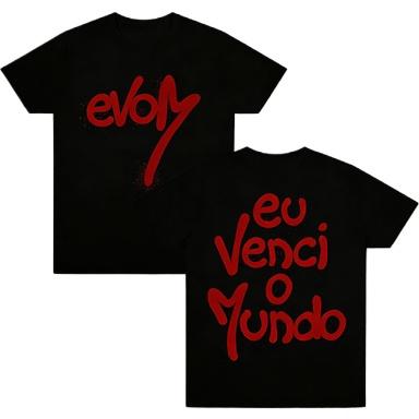 2026 SpringSummer Camiseta EVOM Veigh Retro Printed Short Sleeve Y2k Breathable TShirt with Surrounding Patterns 2XL