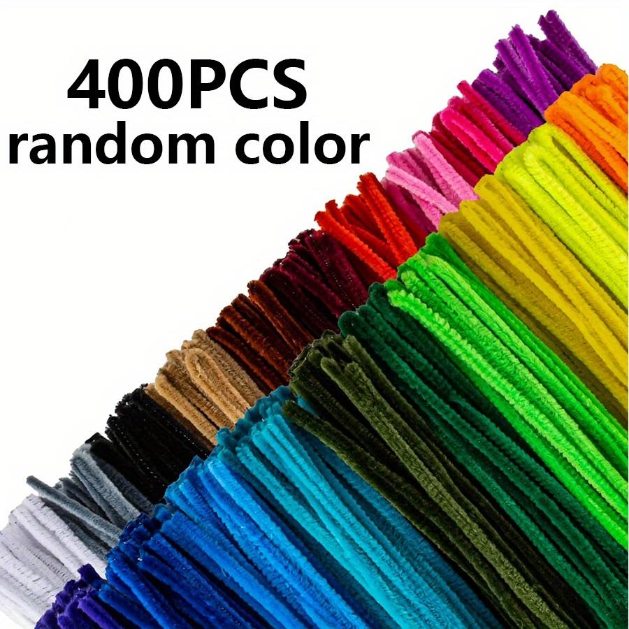 100/200/400pcs Colorful Soft Flexible Fabric Pipe Cleaners - Multipurpose DIY Craft Supplies for Creative Fun & Handmade JXB