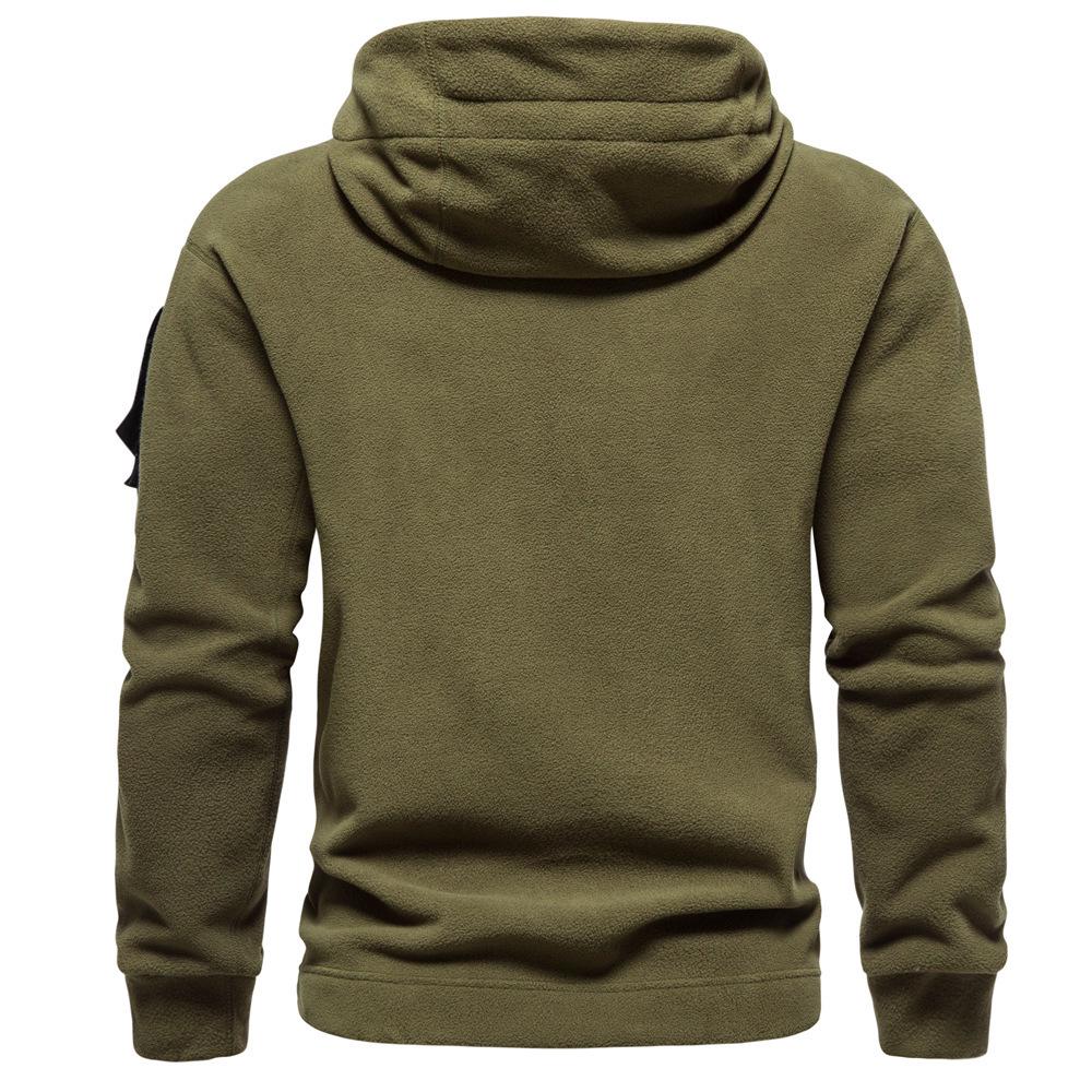 2024 Men's Tactical Hooded Fleece Sweatshirt Pullover Jacket