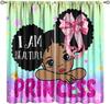 African American Kids Curtains,Ballerinas Ballet Princess Dancer Black Girl Window Treatments for Bedroom,Cute Girl Ballerina