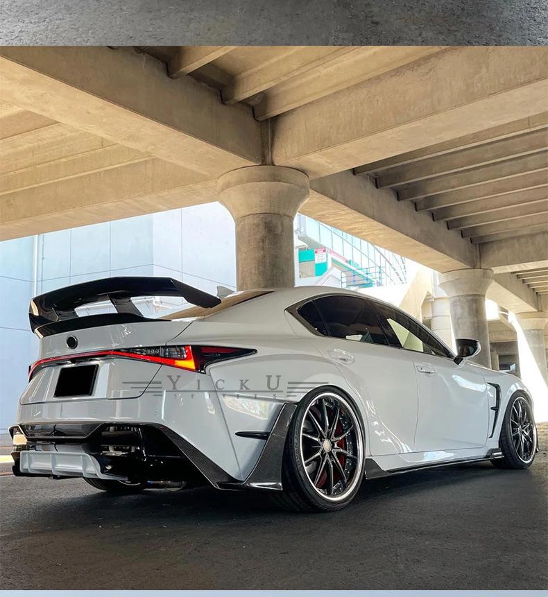21-22 Lexus IS Carbon Fiber Body Kit: Front Lip, Side Skirts, Wide Fender Flares, Rear Lip, Tail Wing ART.