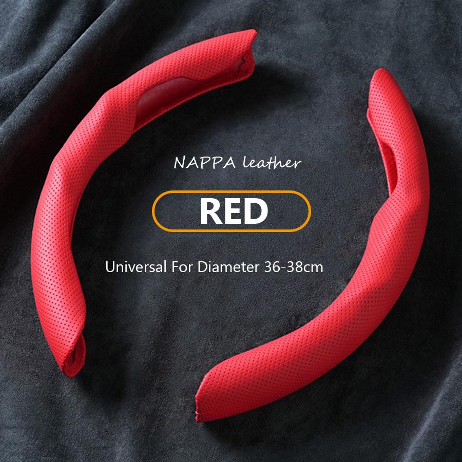 Universal Car Steering Wheel Cover NAPPA Leather 2PCS-Dimensional Anti Slip, Timple And Fashionable Protector Car Accessories