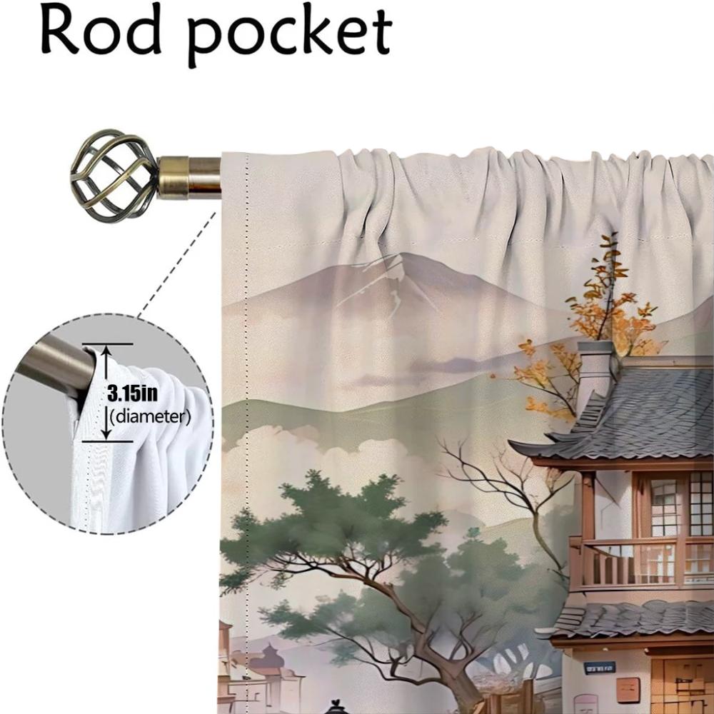 Cortinas Mosquiteiras 2 Peças The Autumn Days Shades Cortinas de Interior para Sala de Estar Tule para Quarto Cortina Blackout