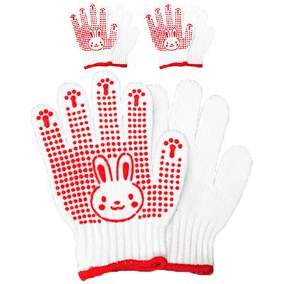 Work Gloves with Rabbit and Lion for Preschoolers To Elementary Potato and Outdoor Activities Children's (2 Pairs) Non-Slip Backing, Designs,