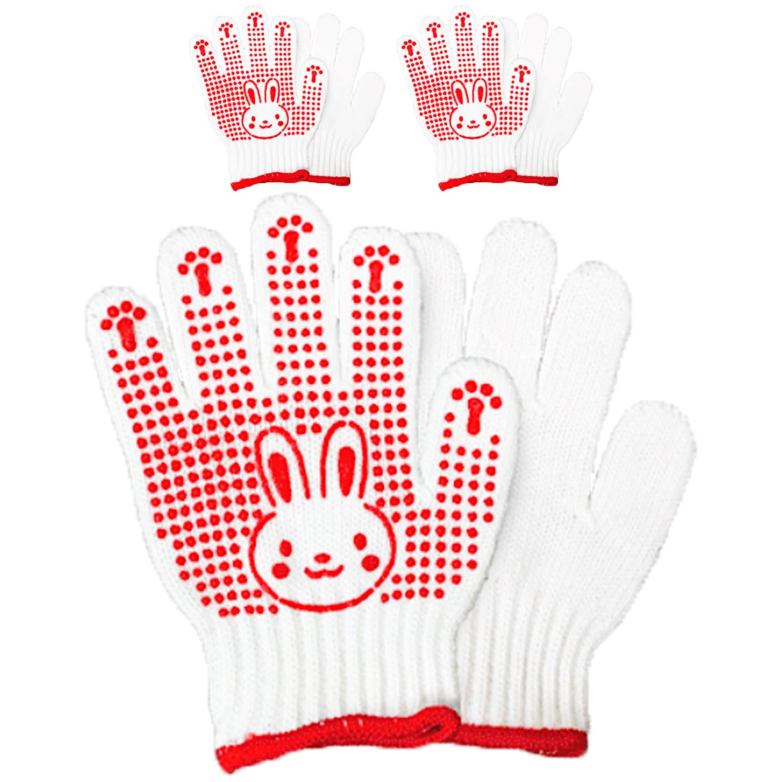 

Work Gloves with Rabbit and Lion for Preschoolers to Elementary Potato and Outdoor Activities Children s (2 Pairs) Non-Slip Backing, Designs,