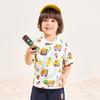 B. Duck Yellow Duck Children's Round Neck Top for Boys and Girls, Fun Summer Breathable Short T-shirt