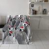 Manta navideña para sofá cama, diseño de pingüino con gorro navideño, suave, acogedora y ligera, de franela polar.