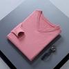 Men S V Neck Loose Fit Solid Color Long Sleeve Knit Sweater
