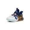 Anta Cement Nemesis Non-Slip Shock Absorbing Wear-Resistant Mid-Top Basketball Shoes Kids Sneakers White Blue Gold 312329954H-1