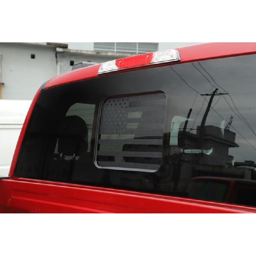 Rear Window Center Panel Sticker Trim Decal Overlay for Ford F150 2015+  Flag