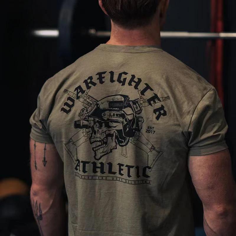 

Летняя новинка Warfighter Security Theme, мужская футболка, тактический шлем, принт, круглый вырез, короткий рукав, футболка S