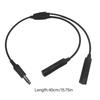 Professional U174/U Helicopter Headset Converter Cable Cord for Double Plugs Aviation Interfaces Tactical Communication