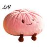 Warm Home Decor Accents Cute Dumpling Plush Pillow Funny Bun Stuffed Animal Toy Soft PP Cotton Fluffy Filling Filled Decorative Food Cushion